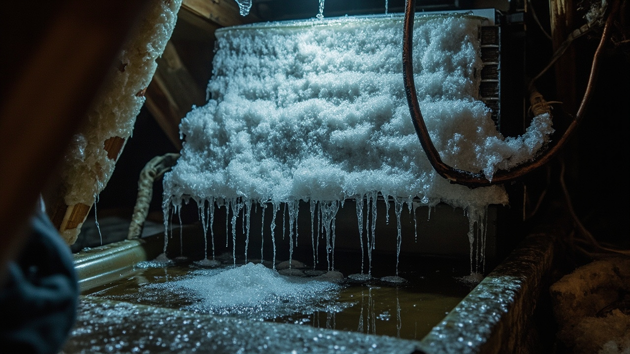 Iced Up Evaporator Coil in Houston – Expert Diagnosis and Repair to Restore Cool Air Fast