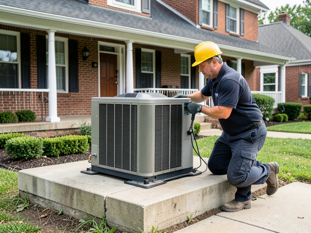 Central air installation for historic third ward h